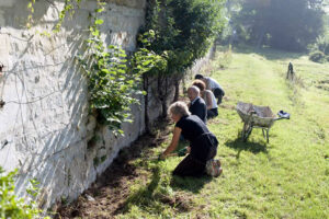 personnes travaillant au jardin, samu