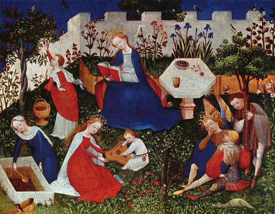tableau du Maître du Haut Rhin, le jardin de paradis