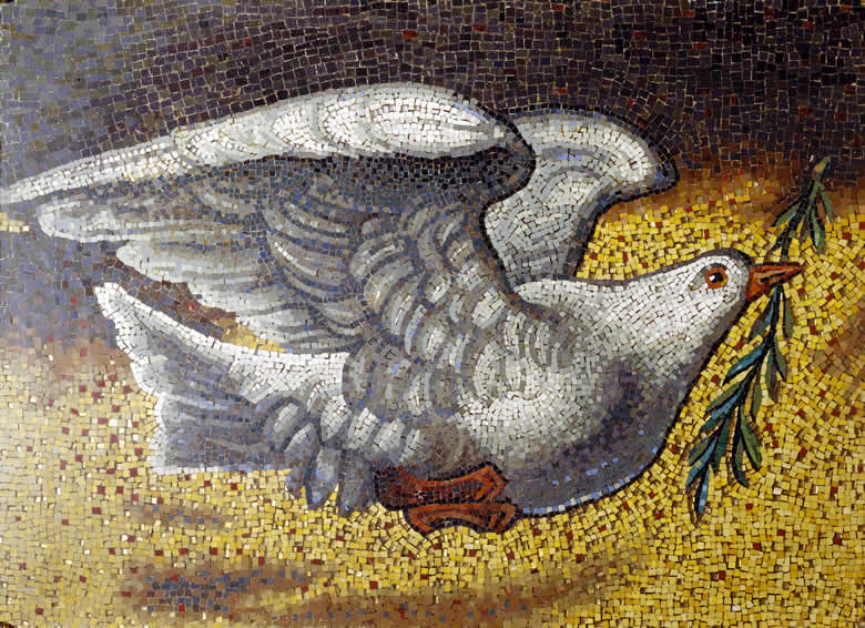mosaïque Saint siège colombe paix