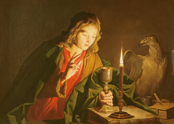 Tableau Matthias-Stomer-saint-jean-evangeliste - Partage biblique