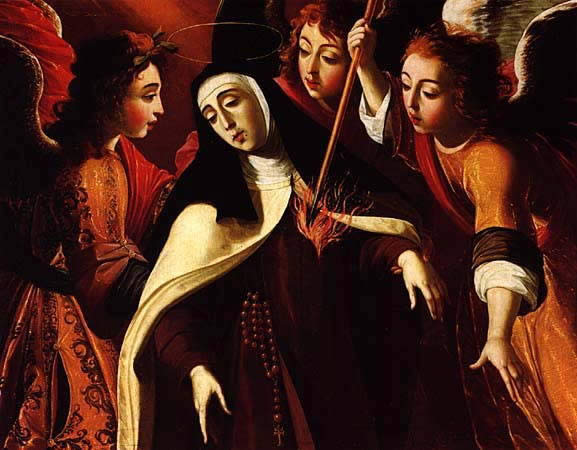 tableau tra,sverbération de therese d'avila